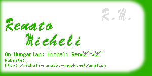 renato micheli business card